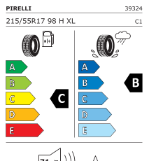 PIRELLI 215/55R17 98V CINTURATO WINTER3   C/A/B/71dB